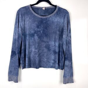 Sky and Sparrow Blue Tie Dye Long Sleeve Top